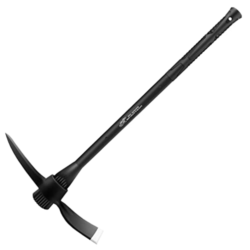 glorousamc Forged Adze Pick, Weeding Mattock Hoe Pick Mattock with Fiberglass Handle, Garden Pick, Great for Loosening Soil, Archaeological Projects (5LB-with 36" Fiberglass Handle)