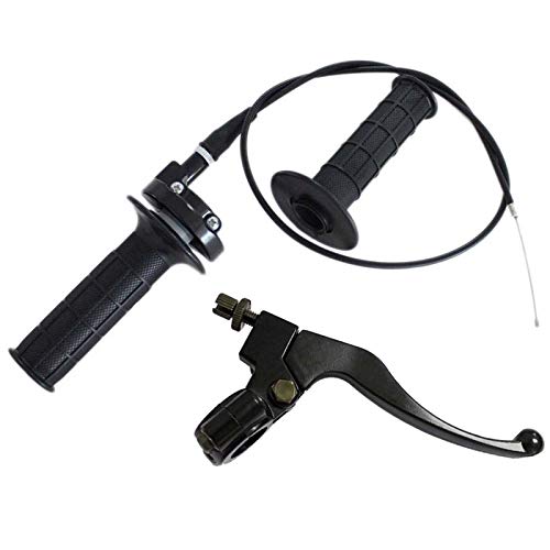 LIYYOO Throttle Handle,Right Brake Lever and Left Handle,Throttle Cable, for XR80 XR100 CRF70 CRF80 CRF100 Pit Dirt Motor Bike Baja Mini Bike 196cc 200cc 5.5hp 6.5hp 48 Inch Twist Throttle Hand