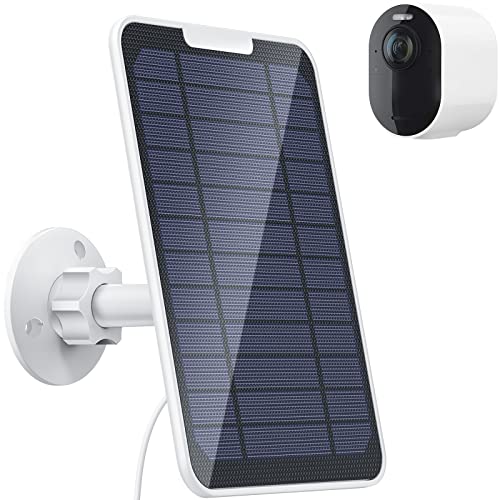 4W Solar Panel Charging Compatible with Arlo Pro 3/Pro 4/Pro 5S/Ultra/Ultra 2/Go 2 only,9.8ft Charging Cable, IP65 Weatherproof Solar Panel with 360Wall Mount(Magnetic Connector)