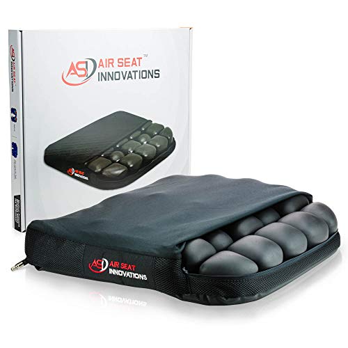 Air Seat Innovations Seat Cushion: Office Chair, Wheelchair, Car or Truck Driver Seat Pad - Lower Back, Coccyx and Sciatica Pain Relief, 18 x 16