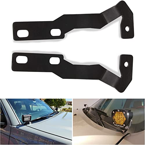 KANGIKX Hood Hinge Ditch Light Mount Brackets for Auxiliary Offroad Pod Work Light. Ditch Hood Light Brackets Compatible with Toyota Tacoma 2016-2021