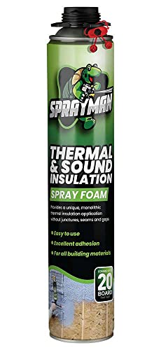 Sprayman Spray Foam Insulation, Closed Cell Spray Foam Spray | 1 Can, 20 Board Feet - Gun Not Included