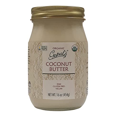 Gopal's Raw Organic Coconut Butter from 100% Organic and Non-GMO Coconuts, USDA Certified  Gopals Coconut Butter 16 oz (453g)