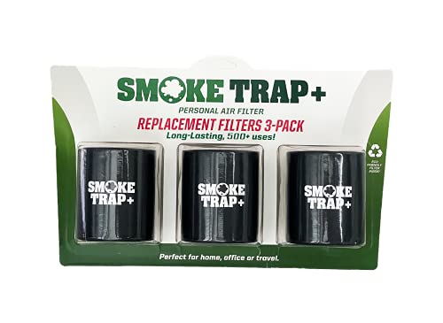 ECO Replacement Filter Cartridges For Smoke Trap + | Triple Replacement Filters - Zero Plastic Waste Replacement Filters - Maximum Air Flow While Exhaling - Long Lasting 500+ Exhales (3)