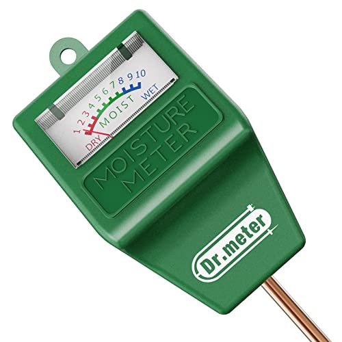 Dr.meter Soil Moisture Meter, Plant Water Meter for Garden Lawn Farm Indoor & Outdoor Use, Soil Tester Hygrometer Sensor for House Plants, Gardening Gifts, No Battery Needed