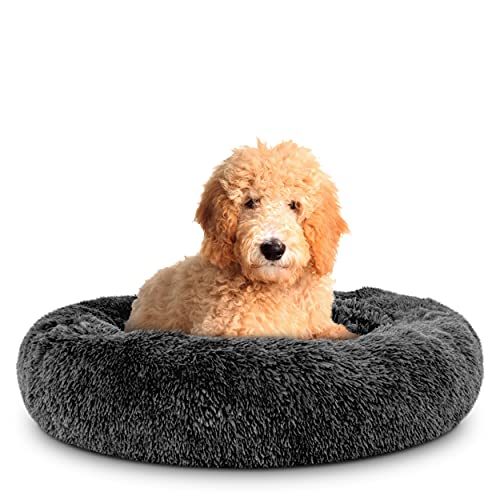 The Dogs Bed Sound Sleep Donut Dog Bed Spare Cover, Large Steel Grey Plush
