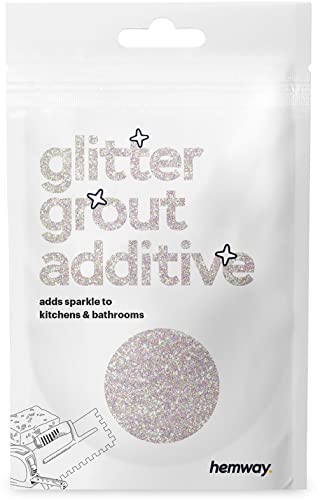 Hemway Glitter Grout Additive Sample Sized Packet Great for Usage in Mosaic Tiles, Bathrooms, Wet Rooms, Kitchens and Cement Based Grouts - 10g / 0.35oz - Mother of Pearl Iridescent