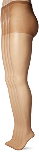 L'eggs womens L'eggs Everyday Women's Nylon Regular - Multiple Packs Available Pantyhose, Nude 1 4-pack, Queen US