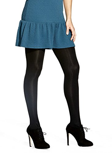 No nonsense Women's Super Opaque Control-Top Tights, Black, Medium