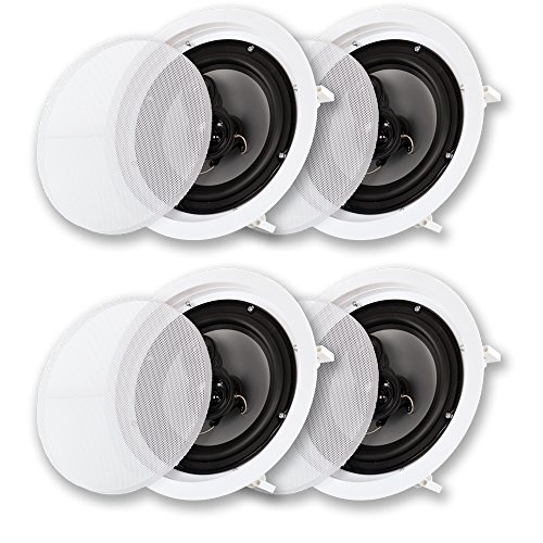 Acoustic Audio CS-IC83 in Ceiling 8" Speaker 2 Pair Pack 3 Way Home Theater 1400 Watt