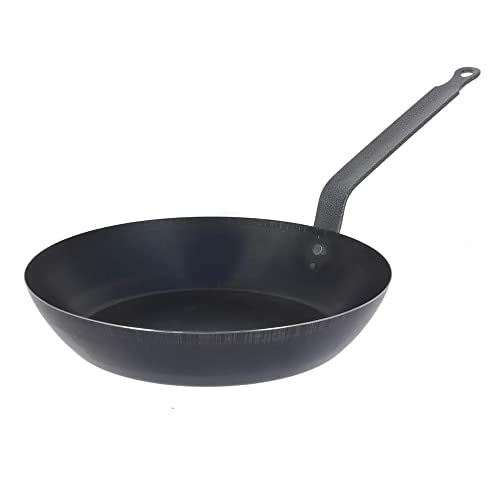 De Buyer LA LYONNAISE Blue Carbon Steel Fry Pan - 10.25 - Ideal for Browning, Simmering, Searing & Reheating - Naturally Nonstick - Made in France