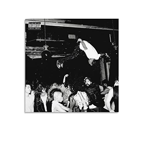 ARINAL Playboi Carti Poster Die Lit Canvas Poster Wall Decorative Art Painting Living Room Bedroom Decoration Gift Unframe-style12x12inch(30x30cm)