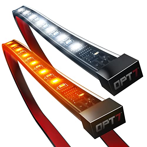 OPT7 2pc 60" Sidekick Running Board LED Strips w/Amber Turn Signal, DRL, and White Courtesy Lights