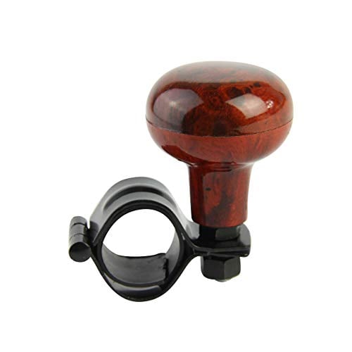 Woodgrain Steering Wheel Spinner Knob | Universal Fit for All Cars, Trucks, Semis, Tractors, Boats, Golf Carts | Suicide Power Handle Accessory