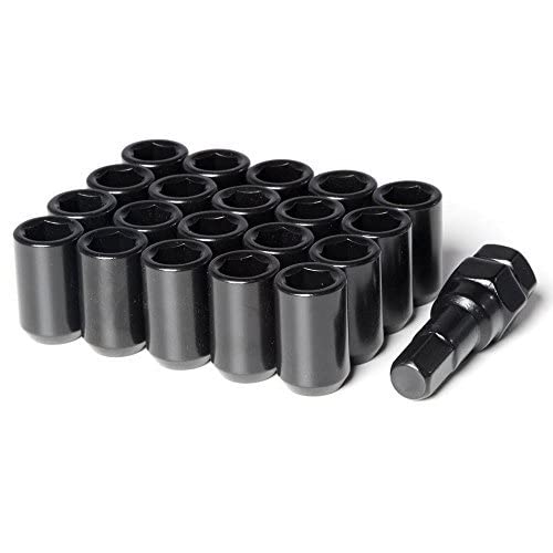 Circuit Performance Tuner Key Acorn Lug Nuts Black 12x1.25 Forged Steel (20pc + Tool)