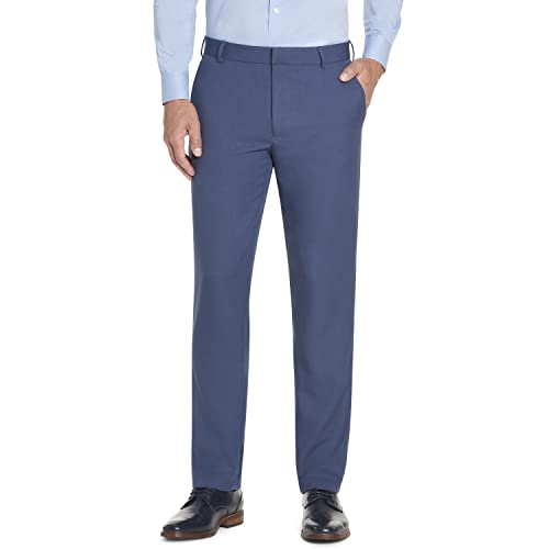 Van Heusen Men's Traveler Slim Fit Pant, Ash Navy, 32W X 30L