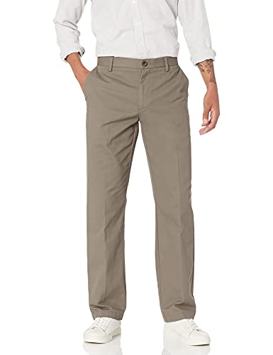 Amazon Essentials Men's Classic-Fit Wrinkle-Resistant Flat-Front Chino Pant (Available in Big & Tall), Taupe, 33W x 30L