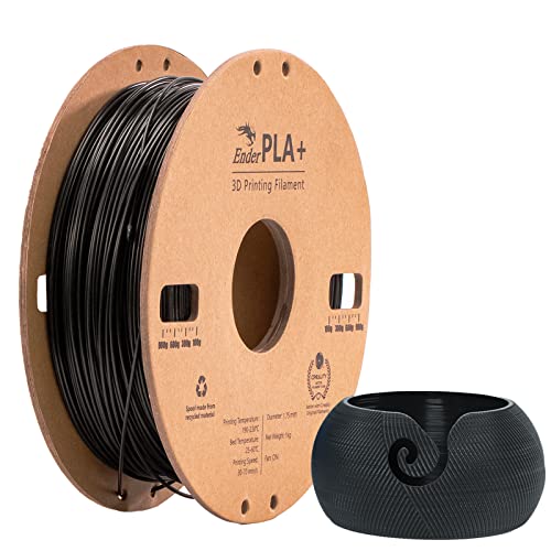 Creality Ender 1.75mm Black Eco PLA + (Pro) 3D Printer Filament1KG Spool(2.2lbs) , Diameter Accuracy +/- 0.03mm ,Smooth Printing Filament.