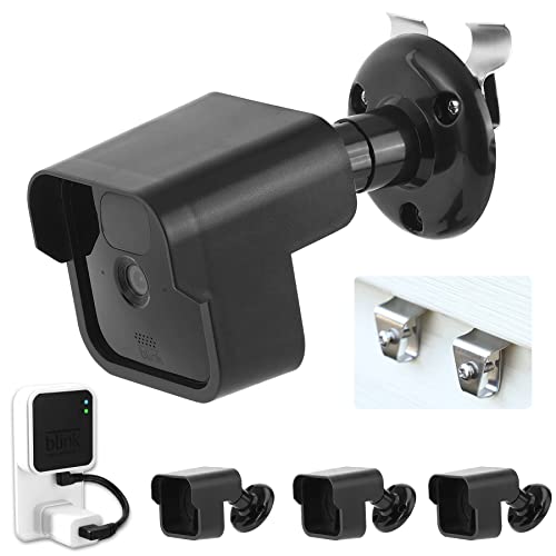 Goabroa 3 Pack Blink Outdoor Camera Housing and Mounting Bracket, Weatherproof Cover and 360 Adjustable Mount with Blink Sync Module 2 Outlet Wall Mount for Blink Security System (Blink Not Included)
