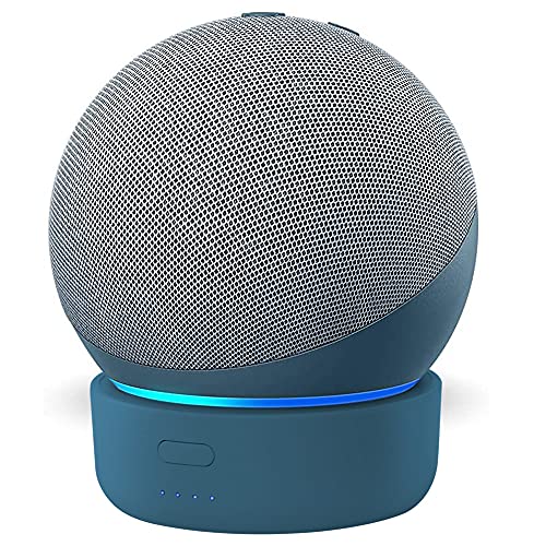 Echo Dot Battery Base for Echo Dot 4th Generation, GGMM D4 Portable Echo Battery Base, Echo Dot Stand Accessories, Blue (Not Include Dot 4 & Not Work with Dot 5)