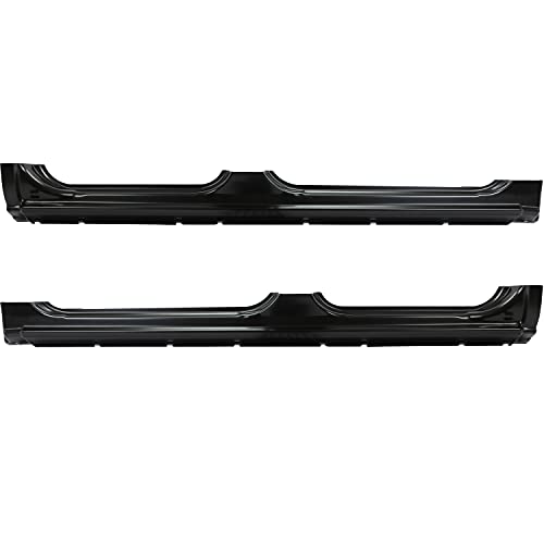 Rocker Panels Compatible With 1999-2007 Chevy Silverado GMC Sierra 4 Door Crew Cab Steel Panels(Driver & Passage Side)-2 Packages