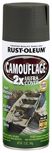 Rust-Oleum 279175 Camouflage 2X Ultra Cover Spray Paint, 12 oz, Deep Forest Green