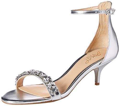 Jewel Badgley Mischka Women's Dash Sandal, Silver, 7.5 M US