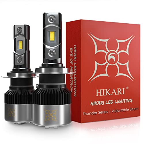 Hikari H7 LED Bulbs,12000LM, High Lumens LED Kit,30W Thunder LED Equivalent to 80W Ordinary LED,CANBUS Ready,Halogen Upgrade Replacement,6000K White