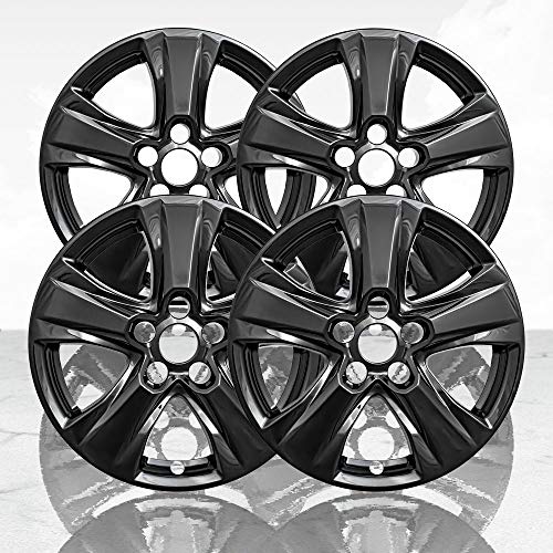 Auto Reflections Set of 4 17" 5 V Spoke Wheel Skins for Toyota Rav4 2019-2021 - Gloss Black