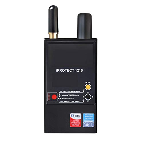 Discover It - iProtect 3 Band RF Anti-Spy Counter Surveillance Radio Frequency Bug Detector - Detect Listening Devices, Hidden Cameras, GPS, WiFi, Bluetooth, GSM, 3G, 4G/LTE, 2.4, and 5.8Ghz Signals