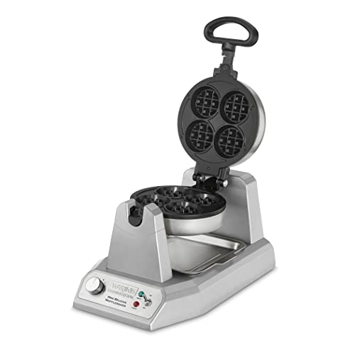 Waring Commercial WMB400X Single Mini Belgian Waffle Maker w/Cast Aluminum Grids 120V, 1200W 5-15 Phase Plug