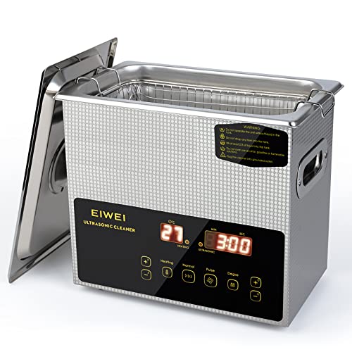 EIWEI 3L Ultrasonic Cleaner Dual-Frequency Professional Digital Stainless Steel Cleaning Machine with Heater Timer for Carburetor, Parts, Circuit Board, Glasses, DentureJewelry