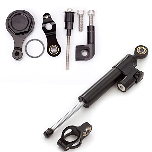 Fit For YZF R6 2006-2015 2016 2017 2018 2019 2020,R1 YZF1000 2006-2016 CNC Motorcycle Steering Damper Stabilizer Buffer Control Bar with Mounting Bracket Support Kit Full Set
