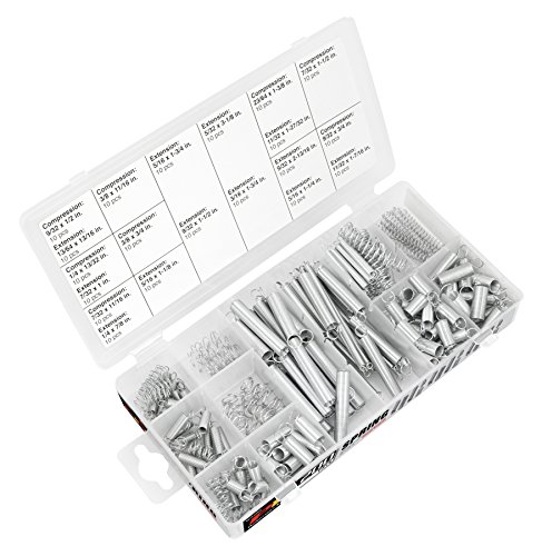 Performance Tool W5200 200pc SAE inc Plated Extension and Compression Industry Spring Assortment Kit Silver