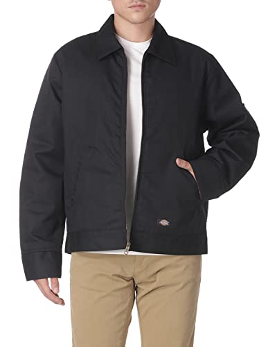 Dickies Men's Insulated Eisenhower Front-Zip Jacket,Black,Large/Regular,Black,Large/Regular