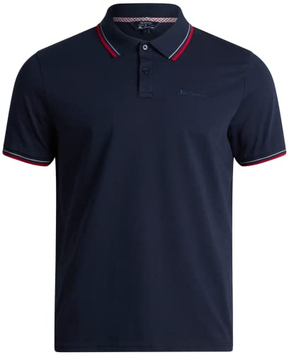 Ben Sherman Men's Polo Shirt - Classic Fit, 3-Button Short Sleeve Casual Polo Shirt for Men (S-XL), Size Large, Navy Blazer
