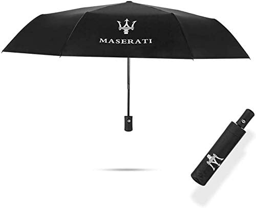 JDclubs AUTO Open Large Folding Umbrella Windproof Sunshade with Car Logo (fit Maserati)