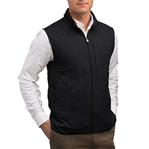 SCOTTeVEST RFID Vest for Men - 26 Hidden Pockets - Water Repellent for Travel & More (Black, XL)