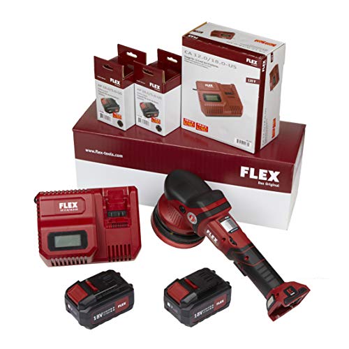 The Clean Garage Flex XCE 8 125 18.0-EC/5.0 | Cordless Forced Rotation Polisher Kit | 2 Batteries