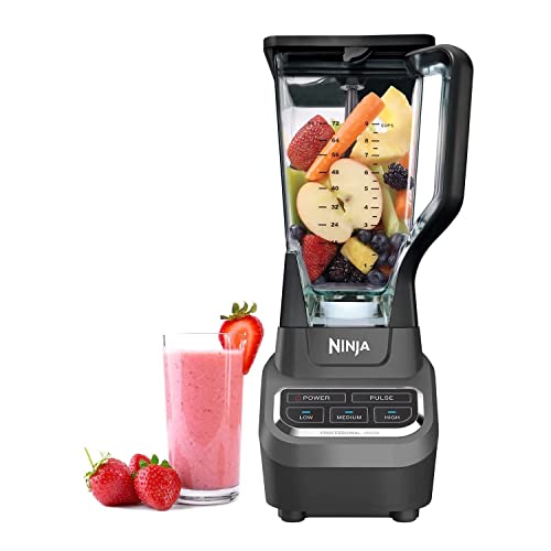 Ninja CO610B Professional 72 Ounce Countertop Blender with 1000-Watt Base and Total Crushing Technology for Smoothies, Ice and Frozen Ingredients, Includes 72 oz Total Crushing Pitcher and Recipe Book