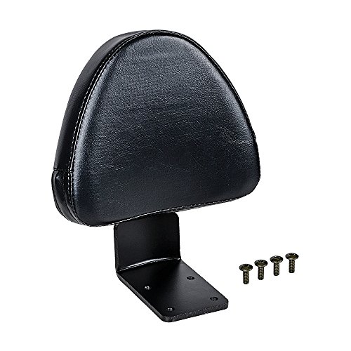 Black Synthetic Leather Rear Passenger Backrest Kit Compatible with Victory High-Ball Zach Ness Kingpin Vegas 8-Ball Cross Country