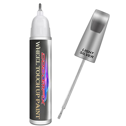Silver Rim Touch Up Paint. Wheel Scratch Repair Pen. Car Rim Paint Pen Quick And Easy Fix Rim Scratches. Universal Color Rim Paint. (Light Silver)
