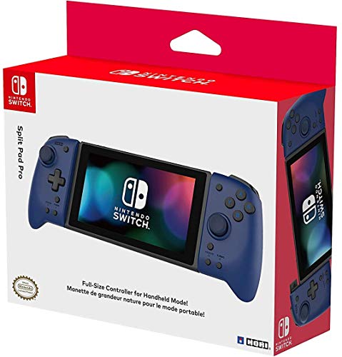 Hori Nintendo Switch Split Pad Pro (Blue) Ergonomic Controller for Handheld Mode - Officially Licensed By Nintendo