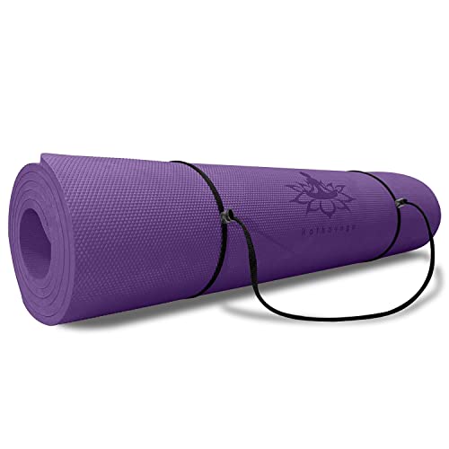 Hatha Yoga Thick TPE Yoga Mat 72"x 27"x1/3 inch Non Slip Eco Friendly Exercise Mat for Yoga Pilates & Floor Workouts (purple)