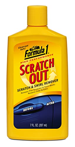 Formula 1 Scratch Out Car Wax Polish Liquid (7 oz) - Car Scratch Remover for All Auto Paint Finishes - Polishing Compound for Moderate Scratches, Bird Droppings, Tree Sap & Swirl Remover