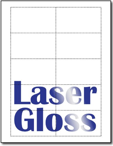 Glossy Business Cards for Laser Printers - 2" x 3 1/2" - 10 per Sheet (250 Business Cards)