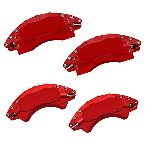 AOOA Caliper Covers Red Brake Covers Fits Mustang 2008-2013 (set of 4)