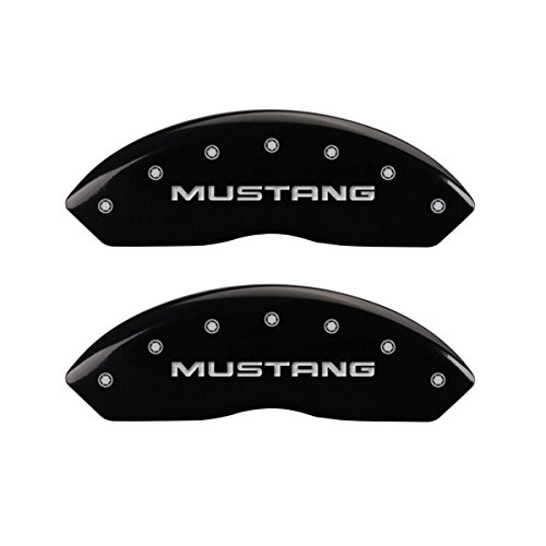 MGP 10095SMG1BK Caliper Covers-Gloss Black, Front: Mustang - Rear: SN95 / GT