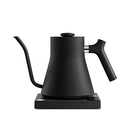 Fellow Stagg EKG Electric Gooseneck Kettle - Pour-Over Coffee and Tea Kettle - Stainless Steel Kettle Water Boiler - Quick Heating Electric Kettles for Boiling Water - Matte Black