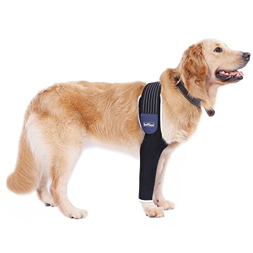 LufeLux Dog Leg Sleeve, Medical Dog Cone Alternative, Shoulder Protect Sleeve for Dogs with Strechy Adjustable Elastic Band, for Hot Spots, Wounds, Bandages, Prevent Licking Elbow Brace Protector